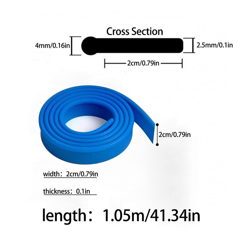 JAGTRADE 41"" Cut-to-Size Window Squeegee Refills Replacement Squeegee Rubber Window