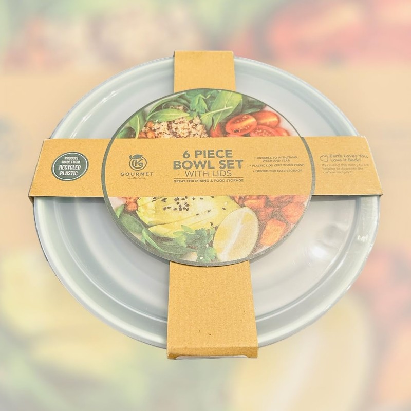 6 PIECE BOWL SET WITH LIDS