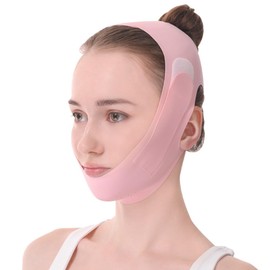 CLIUNT Double Chin Reducer Strap for Women, Reusable V Line Lifting Mask, Soft Chin Strap for Sleeping