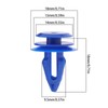 YINETTECH 50 x Car Trim Clips LR027255 Blue Plastic Front