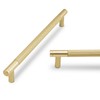 BUKOBYHE 10 Pack 7.5Inch Kitchen Cabinet Handles Brushed Brass Knurled
