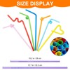 1000 Pack Colorful Flexible Plastic Straws