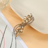 Ling & Bai 2Pcs Gold Rhinestone Hair Clip Sparkly Wedding