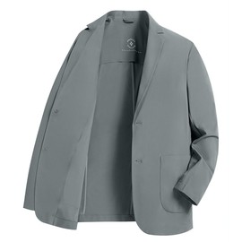 TASOGARA Men's Wrinkle Resistant Ultra Thin Ice Silk Suit Jacket, Cool to Touch, Swiss Silk Suit Jacket, Ultra Thin, Sweat Absorbent, Quick Drying, Breathable, Blazer, Ice Silk, Casual, Business,