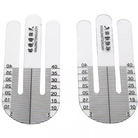 광학 자 1쌍 동공 높이 측정기 검안 검사기 X 병원 안과 측정 도구 테스트 및 검사 Optical Ruler 1 Pair Pupillary Height Measuring Device Ophthalmic Exam Tester X Hospital Ophthalmology Measuring Tool Test & Examination