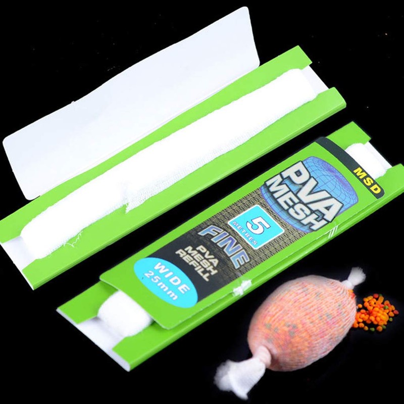 Perfeclan 5x 5M 25mm PVA Water-Soluble Fishing Net Refill Stocking