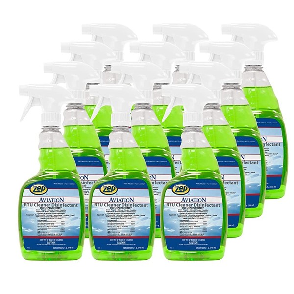Zep Aviation RTU Cleaner Disinfectant - 32 Ounce (Case of 12) H02501 - For Aviation and Industrial Use
