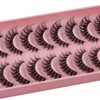 Clear Band False Eyelashes, 3D Fluffy Strip Eyelashes, D Curl