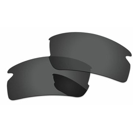 Caulo Polarized Replacement Lenses Lens for fit Compatible with Oakley Flak 2.0 OO9295 Glass Frame Sunglasses (Stealth Black - 1 Pair)