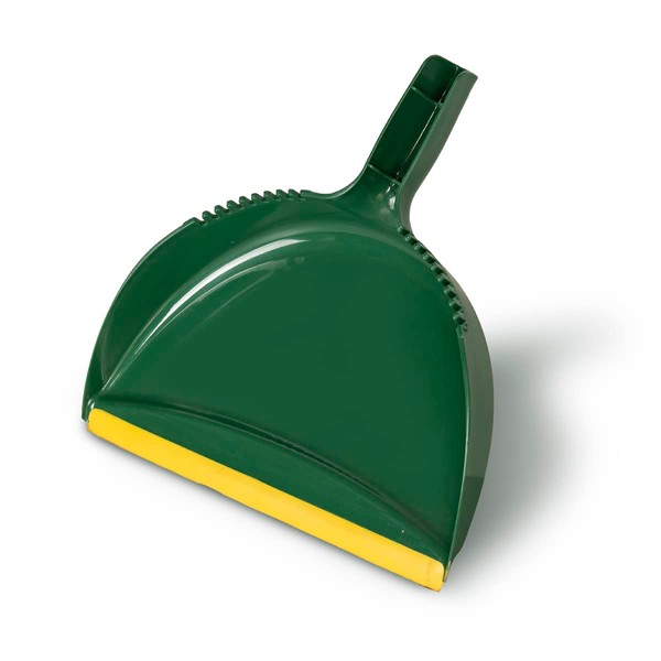 Pine-Sol Jumbo Dustpan, 13.2” | Heavy Duty Dust Pan with Rubber Edge | Clip-On Design Attaches to Standard Broom Sticks, Green