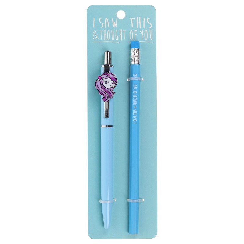 Stands Out, Supplying Outstanding Gifts Purple Unicorn Pen and Pencil
