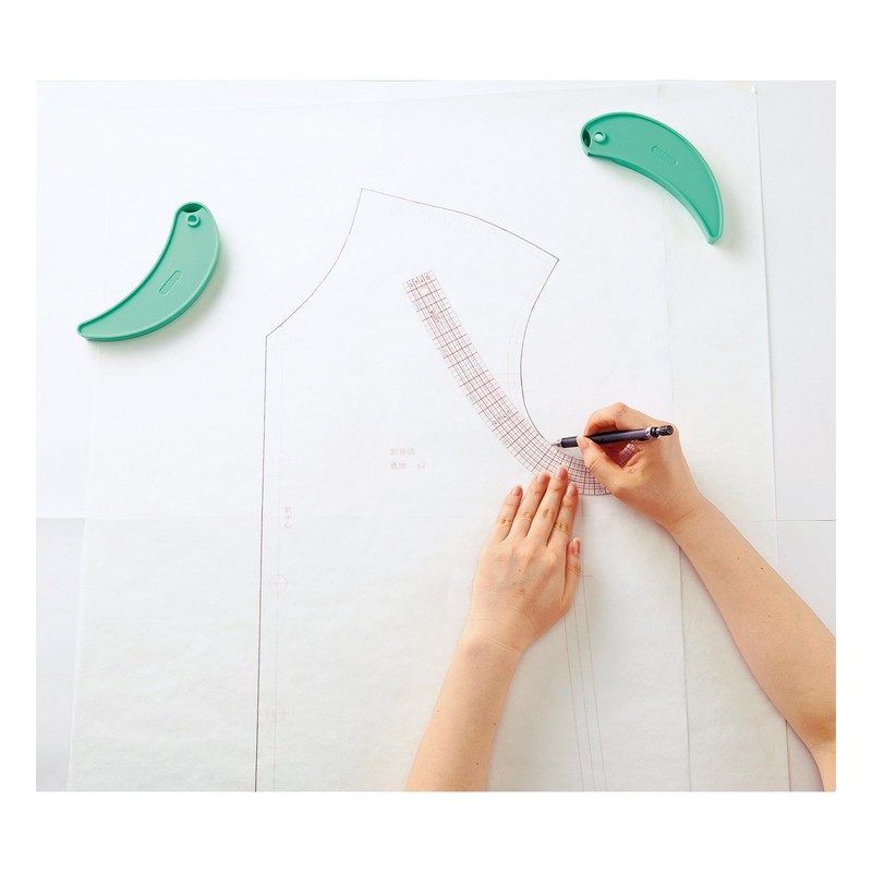 Clover ソーイング用品 クロバー カーブ定規 ミニものさし付 25-051