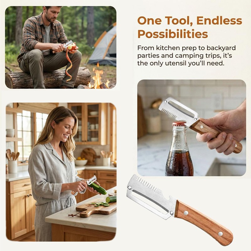 2 Pack Multifunctional Vegetable Peeler, 3 in 1 Kitchen Vegetable