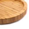 Fasmov 10 Inches Diameter Bamboo Lazy Susan Turntable, Spin Thicken