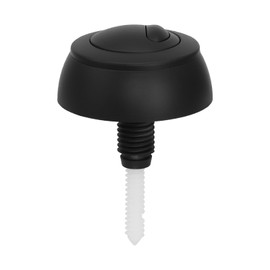 Toilet Push Button Dual Flush, Matte Black Push Button Dual Flush Replacement for Twyford Optima 49 Model with Support Cover, ABS Plastic, Durable Bathroom Toilet Tank Repair Part