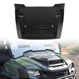 XATVXUTV Sport Hood Scoop with Mesh for Honda Pioneer 700 2P 4P 2014-2025, Black Front Hood Cover with Grill Vents Kit Sleek Mesh Ventilation Hood Scoop for Honda Pioneer 700-2 700-4 2014-2025