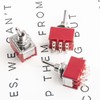 4pcs 3 Position 9 Pin Toggle Switch 3PDT Miniature Mts-303