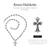 Cosswe Cross necklace, cross pendant with 50 cm chain, cross