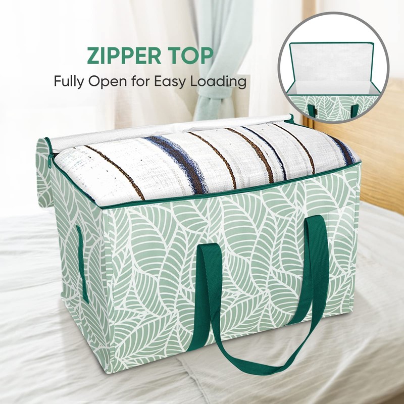 BALEINE 4-Pack Oversized Moving Bags with Reinforced Handles, Heavy-Duty Storage