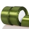 ATRBB 1 1/2 Inch Olive Green Satin Ribbon, 50 Yards