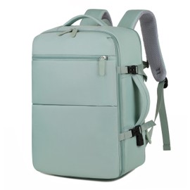 Legrape Extra large travel backpack for woman 40L Expandable airline approved backpacks 17.3 inch Laptop and USB Charging Port bags Durable Waterproof Casual bag for Weekender(Green)