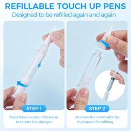 UPZIGS Refillable Touch Up Paint Pen, 3 Pack for Walls & Trim