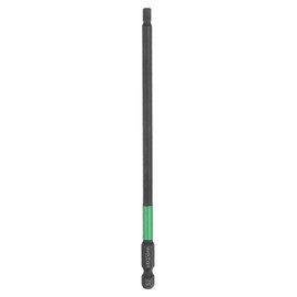 sourcing map H4 Flat Hex Head Screwdriver Bit 4mm Metric Tip 1/4" Hex Shank 150mm (6") Long Magnetic Hexagonal Screw Drill Bit Wrench Black Phosphate S2 Steel Power Driver Socket