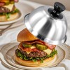 FUNSUEI 2 PCS Burger Covers, 16 x 10cm Silver Round