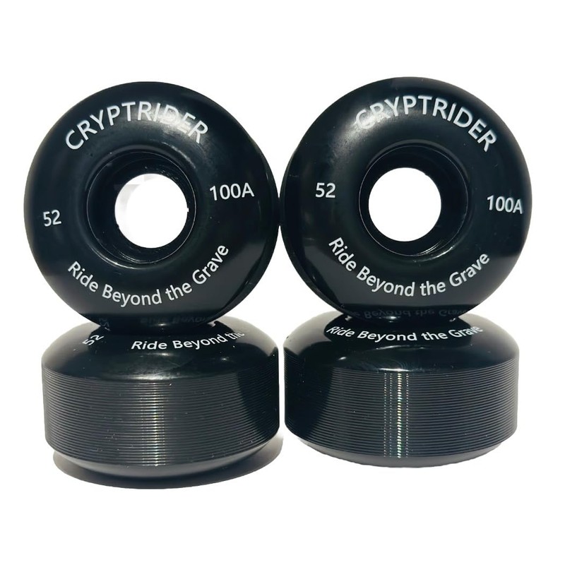 CRYPTRIDER Skateboard Wheels, 52 x 30 mm, 100A PU, Set