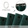 MIULEE Linen Textured Shower Curtain, 240 x 200 cm, Dark