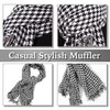 CHROME CRANE MF002 Scarf, Houndstooth Pattern, Knit, Cold Protection, Casual