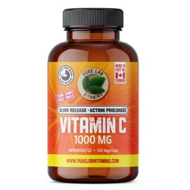 Pure Lab Vitamins Pure Lab Vitamins - Vitamin C Slow Release 1000mg | 120 Delayed Release Capsules (DRC)