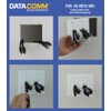 DATA COMM Electronics 45-0015-BK 2-Gang Cable Plate with Flexible Opening