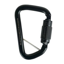 Fusion Climb Tacoma High Strength Auto-Lock Black Steel Carabiner Clip 50kN for Heavy Duty, Construction, Roofing, Climbing, Camping, hammonk UIAA