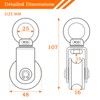SHINICO Cable Pulley Wheel Heavy Duty, Swivel Single Pulley Block,