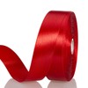 1 Inch Red Solid Satin Ribbon, 50 Yards Craft Fabric