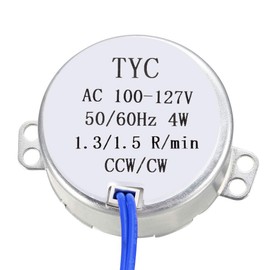 uxcell Synchronous Synchron Motor - Turntable Motor 100-127 VAC 50-60Hz CCW/CW 4W 1.3-1.5RPM