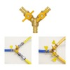 Hooshing 1/2" Hose Barb Brass 3 Way Shut Off Valve