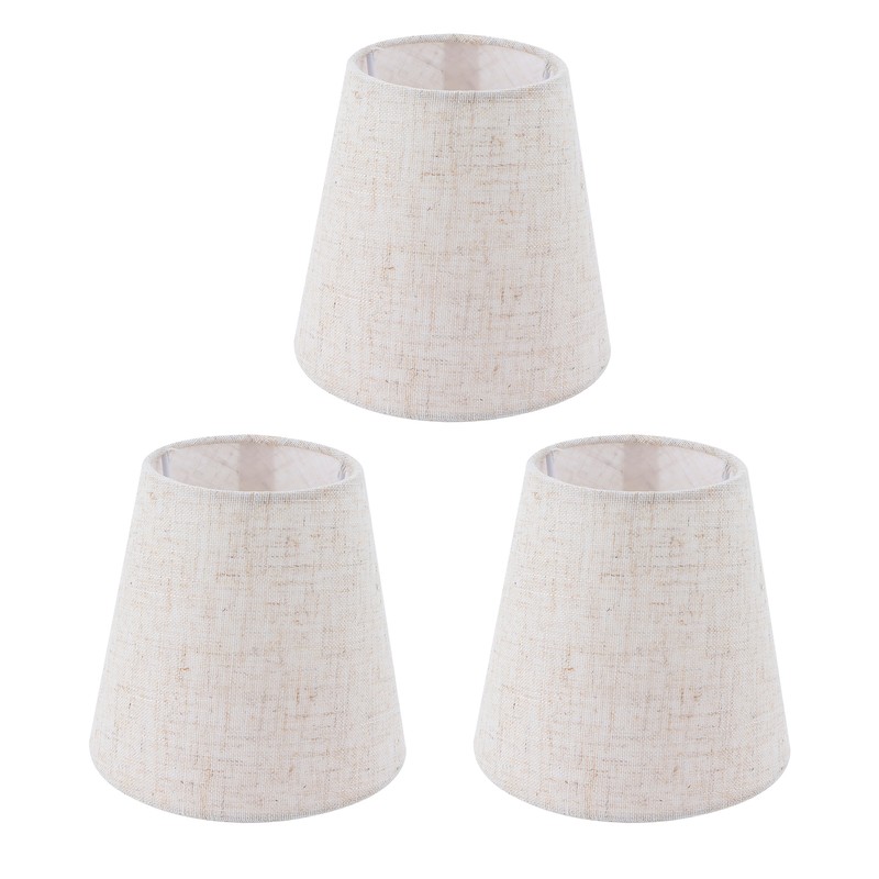 3PCS Linen Cloth Lamp Shade E14 Meson Lampshade for Candle