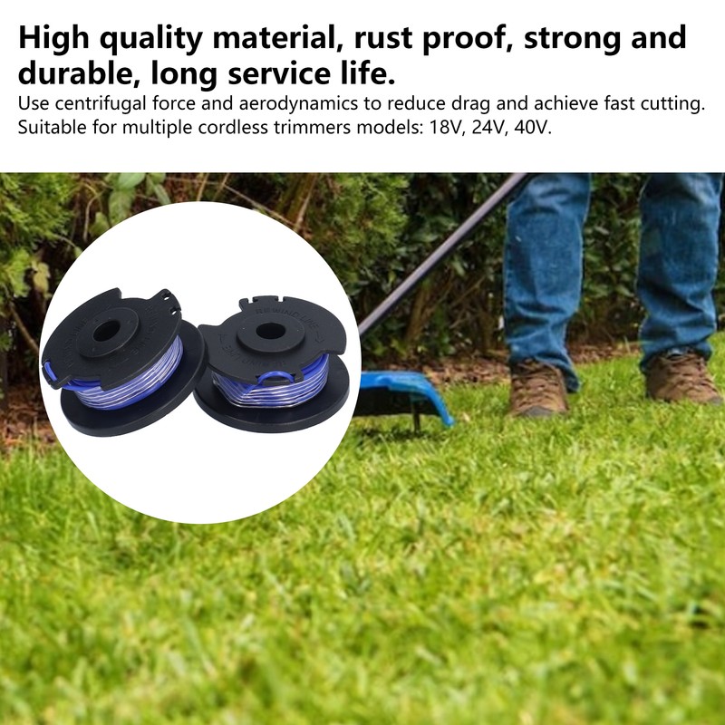 6PCS String Trimmer Replacement Spool Line for Ryobi 18/24/40V Weeder