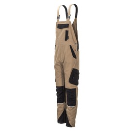 Planam Norit Men's Dungarees in Many Colours and All Sizes, Sand/Black