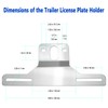 Aootf Trailer License Plate Bracket Holders- Stainless Steel Metal Car