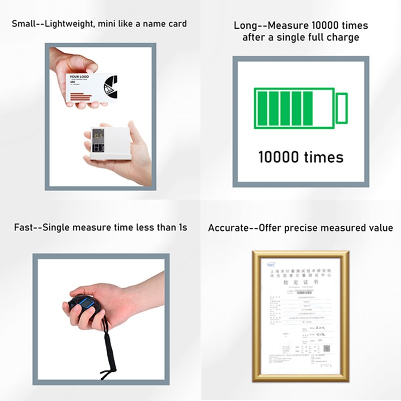 High Precision Gloss Meter 60° Portable Glossmeter with Self-calibration/Fast Measurement/Continuous