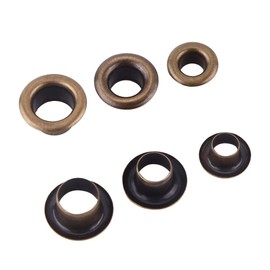 Estink 100 Pcs 4mm 5mm 6mm Inner Diameter Metal Eyelets with Storage Box for Shoes Clothes Leather Craft DIY (4mm)
