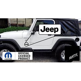 Decal Mods 97-06 TJ Fender Small Jeep Side Logo Graphic fits Jeep Wrangler TJ (1997-2006) (Set of 2) Black Matte - CBM | SJ3Y6