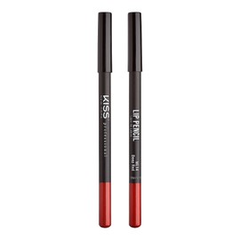 KISS New York Professional Slim Lip Pencil, Creamy Soft Lip Liner, Smooth Long-Lasting Rich Lip Color, Natural Lip Makeup, Water-Resistant Lip Crayon (Deep Red)