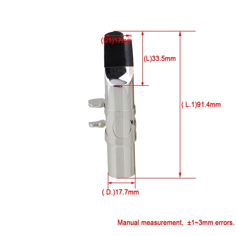Yibuy Silver #7 Alto Sax Mouthpiece with Cap Ligature E