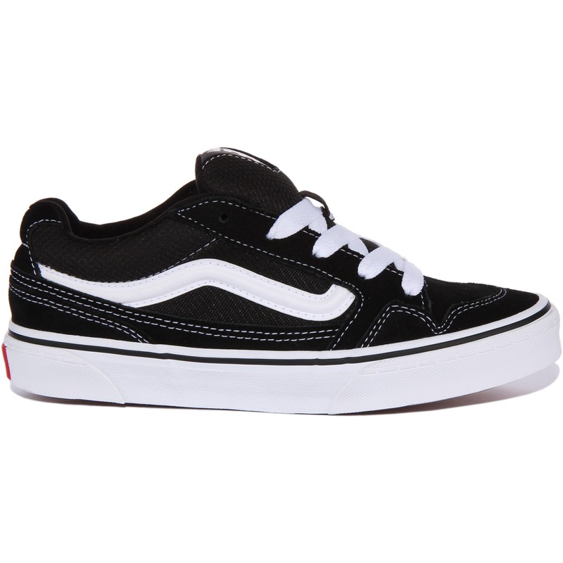 Vans Unisex Children's Caldrone Trainers, Suede Mesh Black White