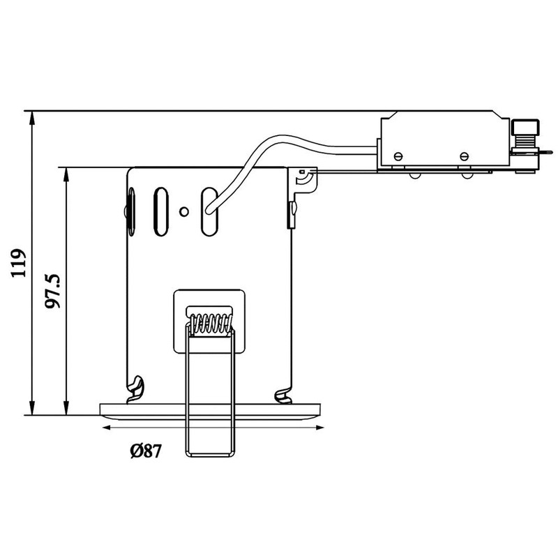 Knightsbridge IP65 230V GU10 IC Fire Rated Shower Light-Brass, Metal
