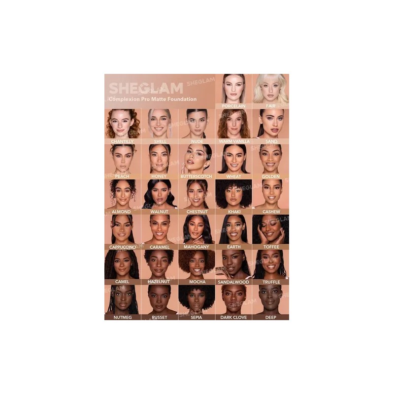 Sheglam Complexion Pro Base Líquida Larga Duración Chestnut